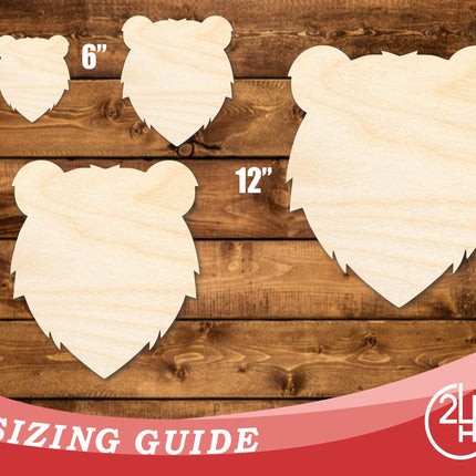 Unfinished Wood Bear Mascot Shape | DIY Craft Cutout | up to 46" DIY
