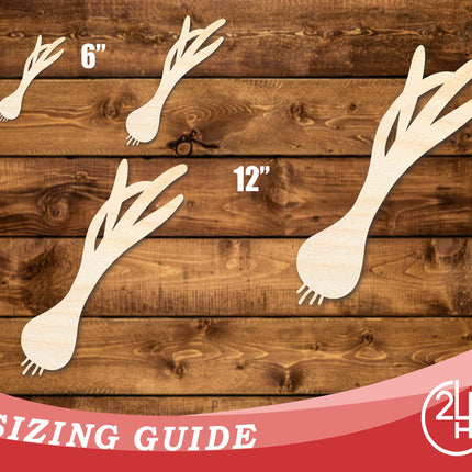 Unfinished Wood Green Onion Shape | DIY Craft Cutout | up to 46" DIY