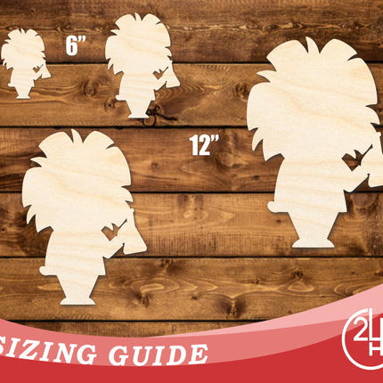 Unfinished Wood Scientist Shape | DIY Craft Cutout | up to 46" DIY