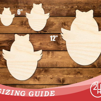 Unfinished Wood Cute Chicky Shape | DIY Craft Cutout | up to 46" DIY