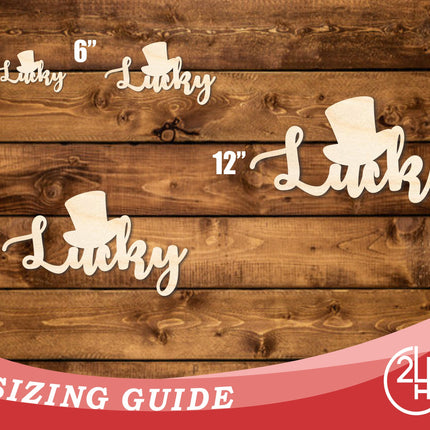 Unfinished Wood Lucky Shape | DIY Craft Cutout | up to 46" DIY