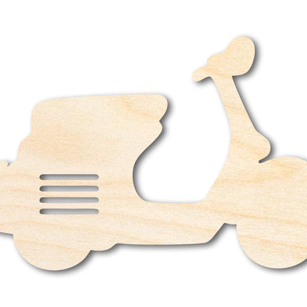 Unfinished Wood Moped Shape | DIY Craft Cutout | up to 46" DIY
