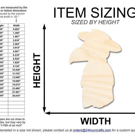 Unfinished Wood Cute Plague Doctor Shape | DIY Craft Cutout | up to 46" DIY