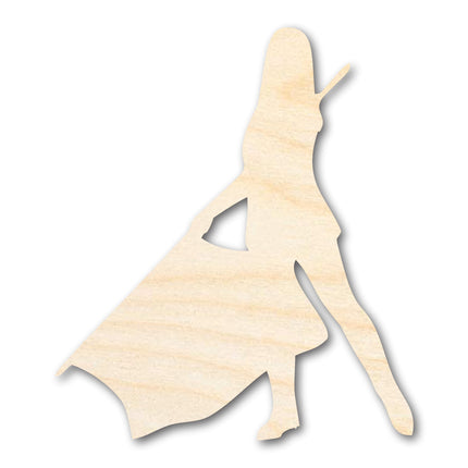 Unfinished Wood Color Guard Shape | DIY Craft Cutout | up to 46" DIY