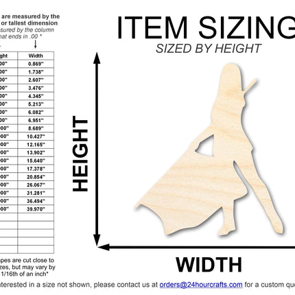 Unfinished Wood Color Guard Shape | DIY Craft Cutout | up to 46" DIY