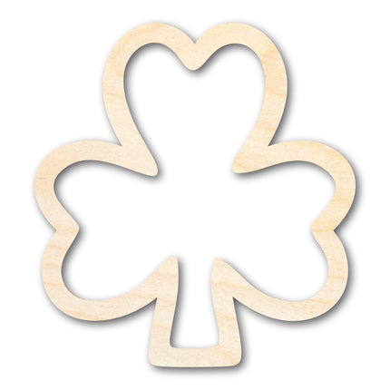 Unfinished Wood Shamrock Outline Shape | DIY Craft Cutout | up to 46" DIY