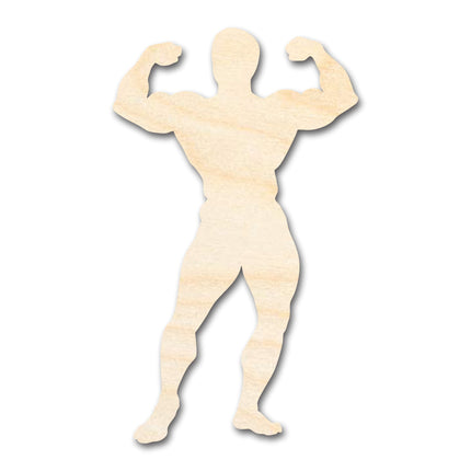 Unfinished Wood Body Builder Shape | DIY Craft Cutout | up to 46" DIY