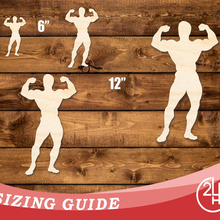 Unfinished Wood Body Builder Shape | DIY Craft Cutout | up to 46" DIY