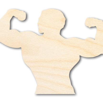 Unfinished Wood Muscle Man Shape | DIY Craft Cutout | up to 46" DIY