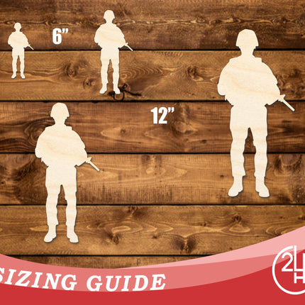 Unfinished Wood American Soldier Shape | DIY Craft Cutout | up to 46" DIY