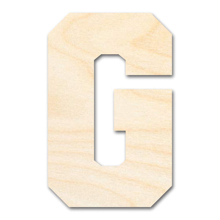 Unfinished Wood Varsity Team Font - G Shape | DIY Craft Cutout | up to 46" DIY