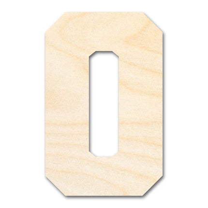 Unfinished Wood Varsity Team Font - O Shape | DIY Craft Cutout | up to 46" DIY