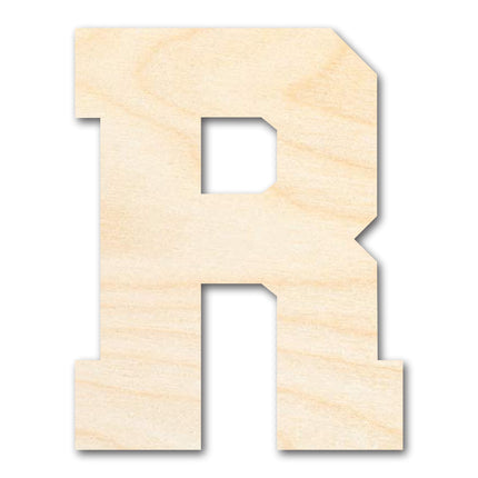 Unfinished Wood Varsity Team Font - R Shape | DIY Craft Cutout | up to 46" DIY