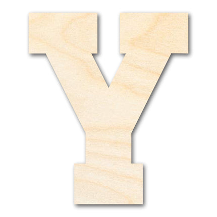 Unfinished Wood Varsity Team Font - Y Shape | DIY Craft Cutout | up to 46" DIY