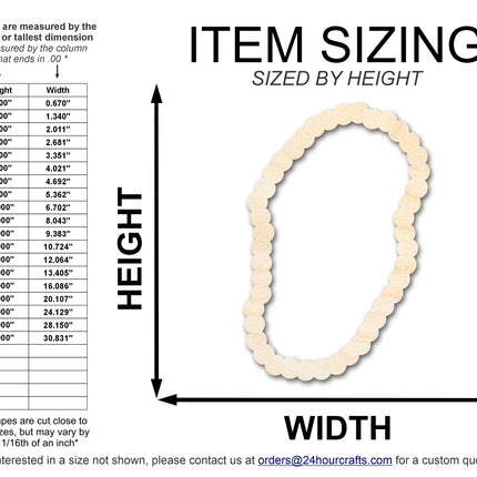 Unfinished Wood Beaded Necklace Shape | DIY Craft Cutout | up to 46" DIY