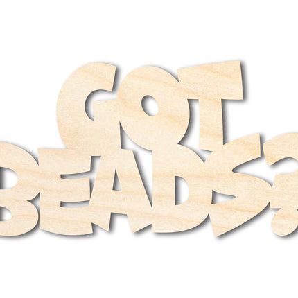 Unfinished Wood Got Beads? Shape | DIY Craft Cutout | up to 46" DIY