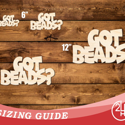 Unfinished Wood Got Beads? Shape | DIY Craft Cutout | up to 46" DIY