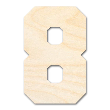 Unfinished Wood Varisty Number Eight Shape | DIY Craft Cutout | up to 46" DIY