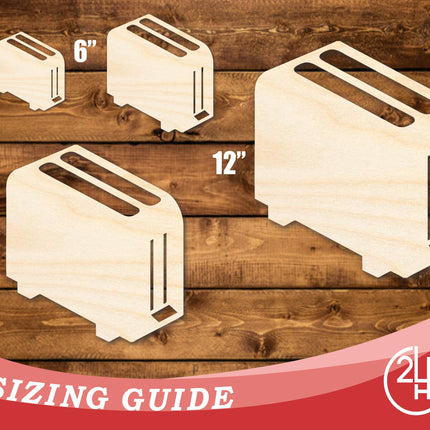 Unfinished Wood Toaster Shape | DIY Craft Cutout | up to 46" DIY