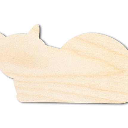 Unfinished Wood Laying Cat Shape | DIY Craft Cutout | up to 46" DIY