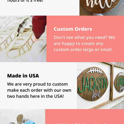 Harmony Sign Unfinished Wood Cutout Home Decor DIY
