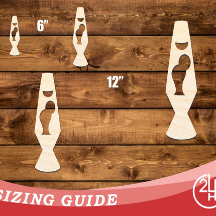 Unfinished Wood Lava Lamp Shape | DIY Craft Cutout | up to 46" DIY