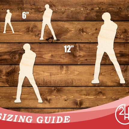 Unfinished Wood Male Idol Shape | DIY Craft Cutout | up to 46" DIY