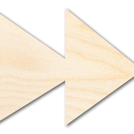 Unfinished Wood Fast Forward Shape | DIY Craft Cutout | up to 46" DIY