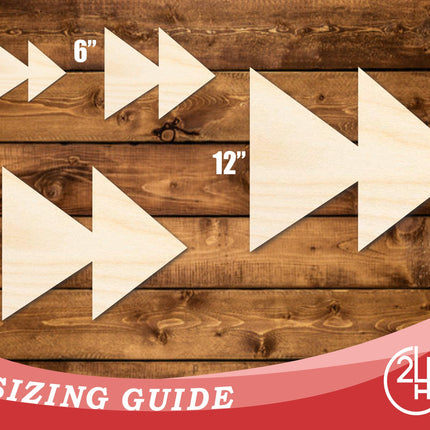 Unfinished Wood Fast Forward Shape | DIY Craft Cutout | up to 46" DIY