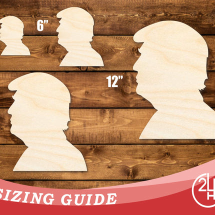 Unfinished Wood Donald J. Trump Shape | DIY Craft Cutout | up to 46" DIY