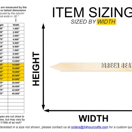 Unfinished Wood Green Beans Garden Stake | DIY Craft Cutout | up to 24" DIY