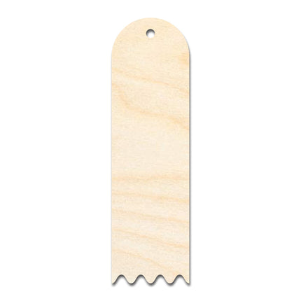 Unfinished Wood Rounded Zig Zag Bookmark Shape | DIY Craft Cutout | up to 12" DIY