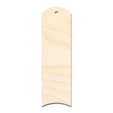 Unfinished Wood Rounded Dome Bookmark Shape | DIY Craft Cutout | up to 12" DIY