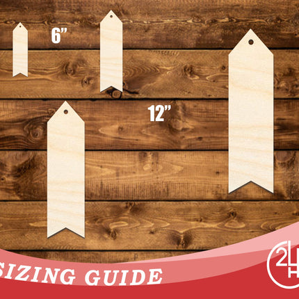 Unfinished Wood Wavy Simple Bookmark Shape | DIY Craft Cutout | up to 12" DIY