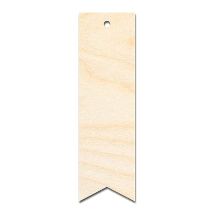 Unfinished Wood Ribbon Point Bookmark Shape | DIY Craft Cutout | up to 12" DIY