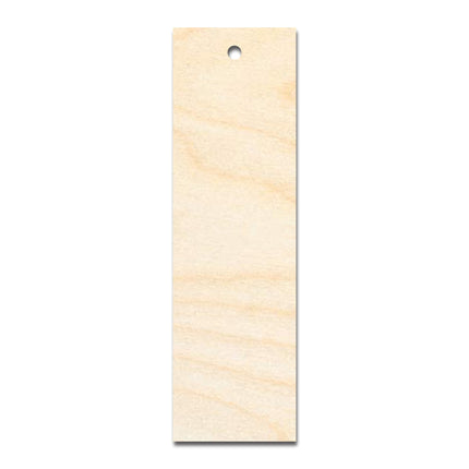 Unfinished Wood Sharp Edge Bookmark Shape | DIY Craft Cutout | up to 12" DIY