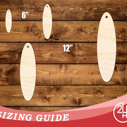 Unfinished Wood Oval Bookmark Shape | DIY Craft Cutout | up to 12" DIY