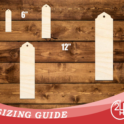 Unfinished Wood Curved And Pointed Bookmark Shape | DIY Craft Cutout | up to 12" DIY