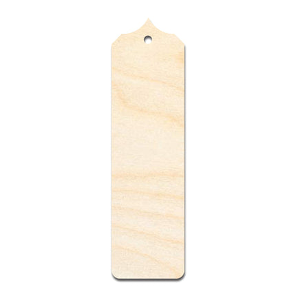 Unfinished Wood Sharp Pointed Top Bookmark Shape | DIY Craft Cutout | up to 12" DIY