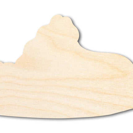 Unfinished Wood Platform Slipper Shape | DIY Craft Cutout | up to 46" DIY