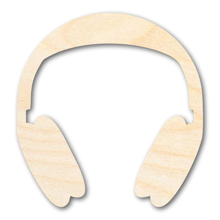 Unfinished Wood Headphones Shape | DIY Craft Cutout | up to 46" DIY