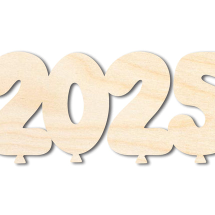 Unfinished Wood 2025 Balloons Shape | DIY Craft Cutout | up to 46" DIY