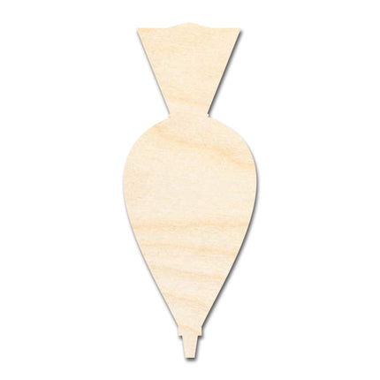 Unfinished Wood Piping Bag Shape | DIY Craft Cutout | up to 46" DIY