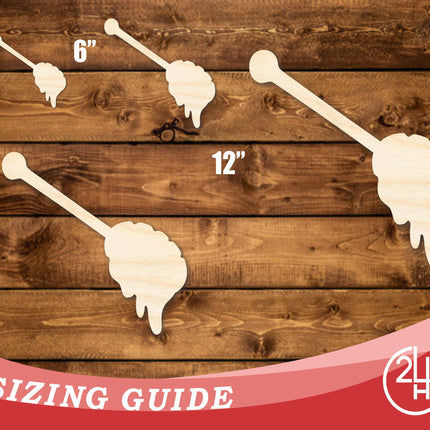 Unfinished Wood Honey Stick Shape | DIY Craft Cutout | up to 46" DIY