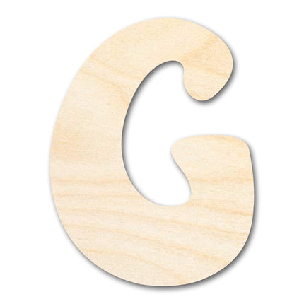 Unfinished Wood Groovy G Font Shape | DIY Craft Cutout | up to 46" DIY