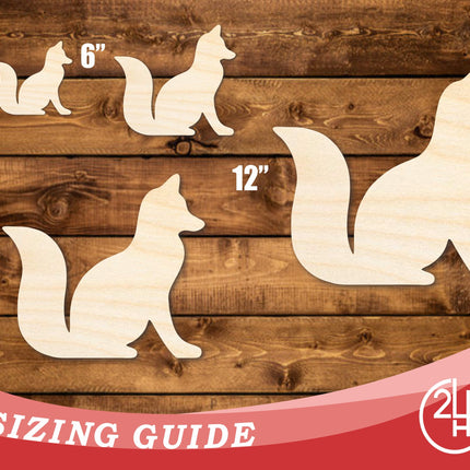 Unfinished Wood Fox Shape | JGrondz | DIY Craft Cutout | up to 46" DIY