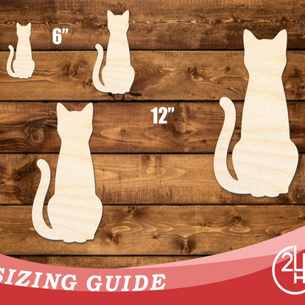 Unfinished Wood Cat Sitting Shape | JGrondz | DIY Craft Cutout | up to 46" DIY