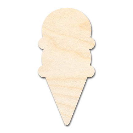 Unfinished Wood Double Scoop Ice Cream Shape | DIY Craft Cutout | up to 46" DIY