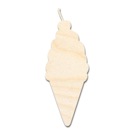 Unfinished Wood Ice Cream with Cherry Shape | DIY Craft Cutout | up to 46" DIY