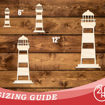 Unfinished Wood Lighthouse Shape | DIY Craft Cutout | up to 46" DIY